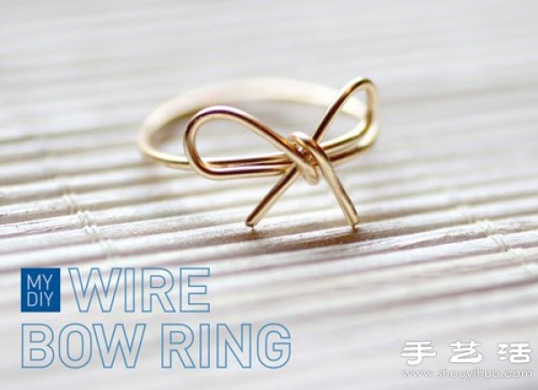 Illustrated Tutorial on Handmade Bow Rings with Jewelry Copper Wire