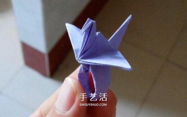 How to make origami crane rings, illustrated process