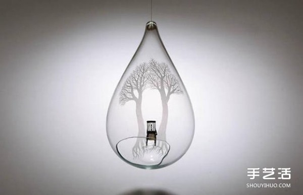 Glass sculptures: Use an electric drill to carve out the forest temple in your heart