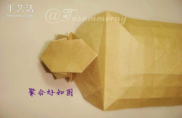 The cute version of Sun Wukongs folding method illustrates the steps for origami Sun Dasheng