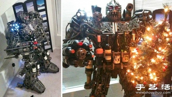 Awesome DIY Transformers Robot Model Wine Rack