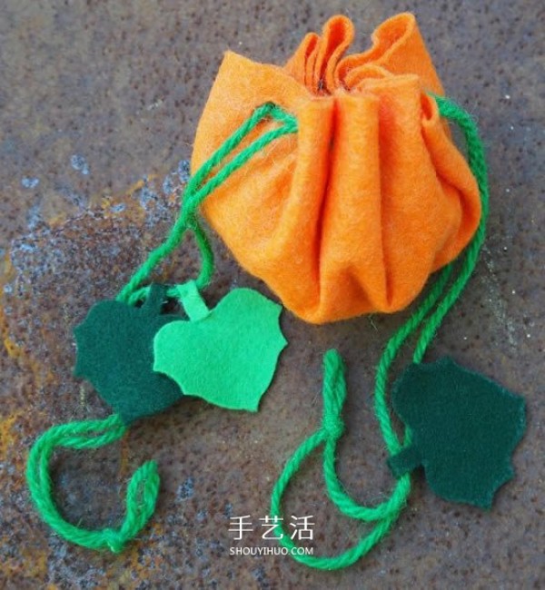 How to make a Halloween pumpkin bag, how to make a fabric pumpkin candy bag