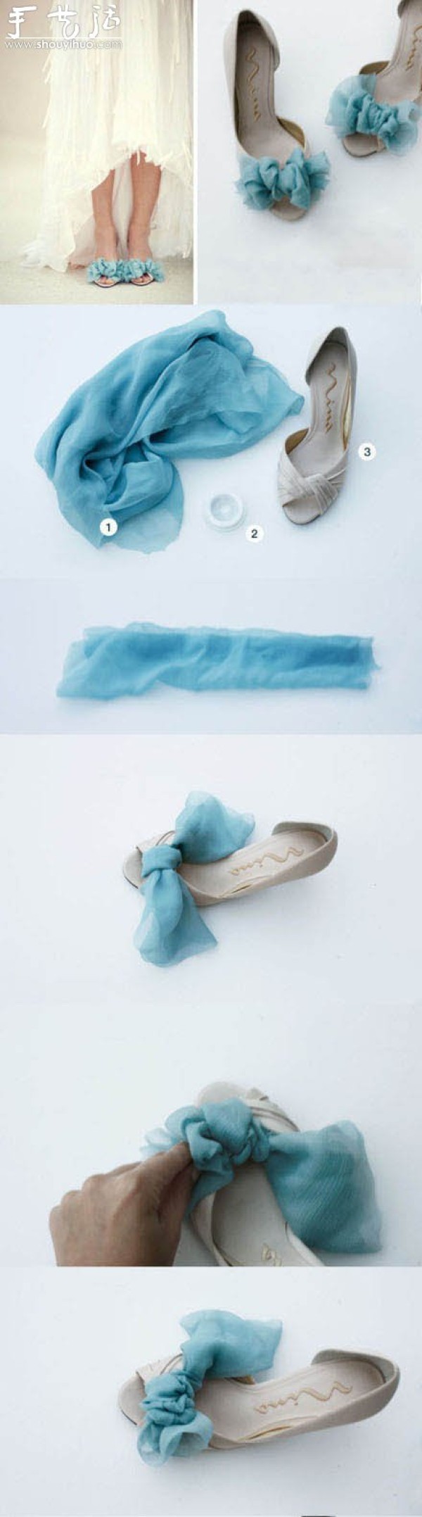 Handmade method of sandal bow