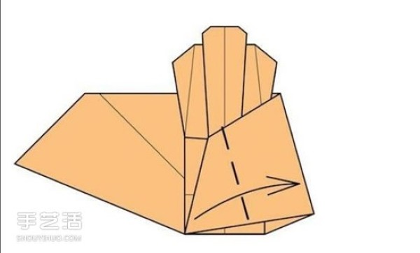 Illustration of the folding method of the origami sofa chair and the folding steps of the handmade sofa chair