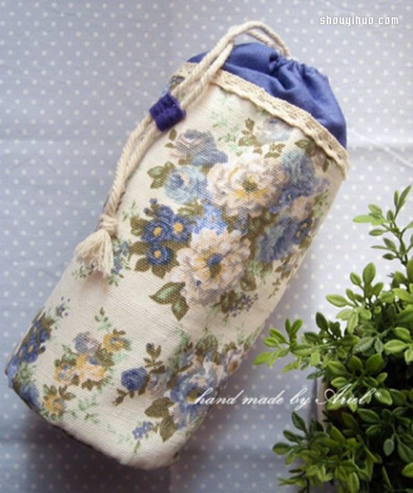 Non-woven thermos cup storage bag hand-made illustrated tutorial