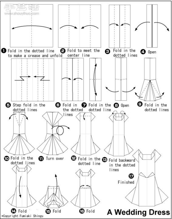 Beautiful Origami Clothes Illustrated Tutorials