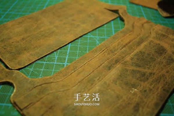 Simple long wallet making tutorial and detailed illustrations of homemade long wallet