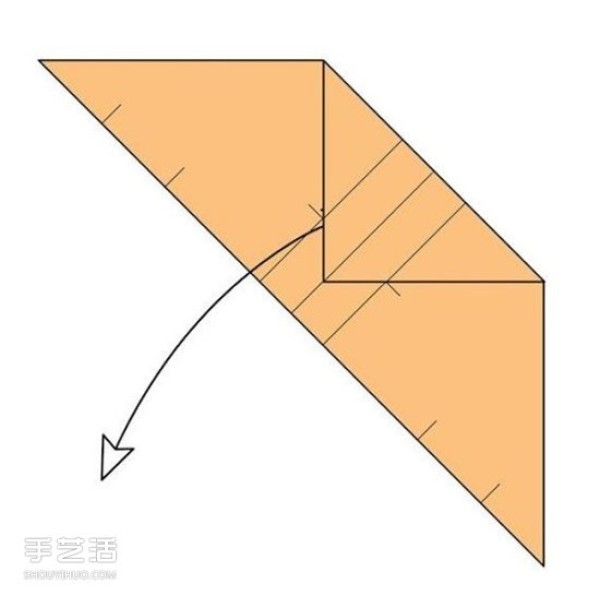 Illustration of the folding method of the origami sofa chair and the folding steps of the handmade sofa chair