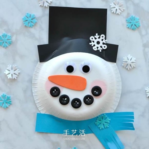 Cute Paper Plate Snowman Handmade Tutorial