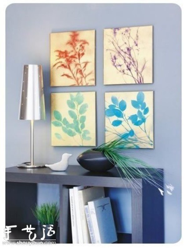 Creative DIY plant pattern decorative painting