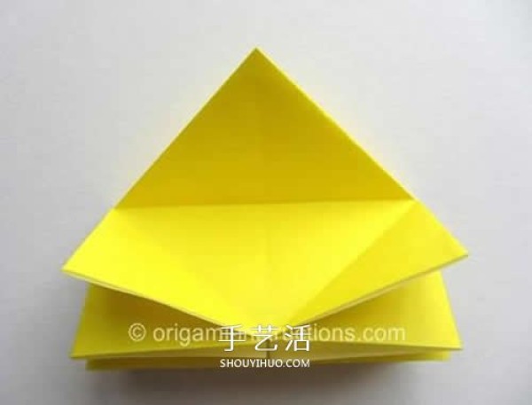 New method of folding a rotating rose, step-by-step diagram of origami rotating rose