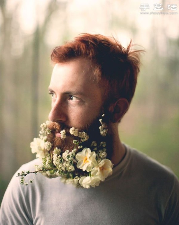 Have you seen a man with flowers on his beard? 