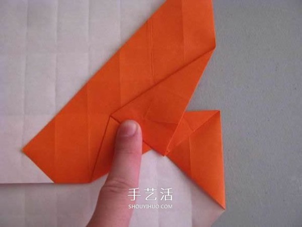 Origami illustration of a three-dimensional jack-o