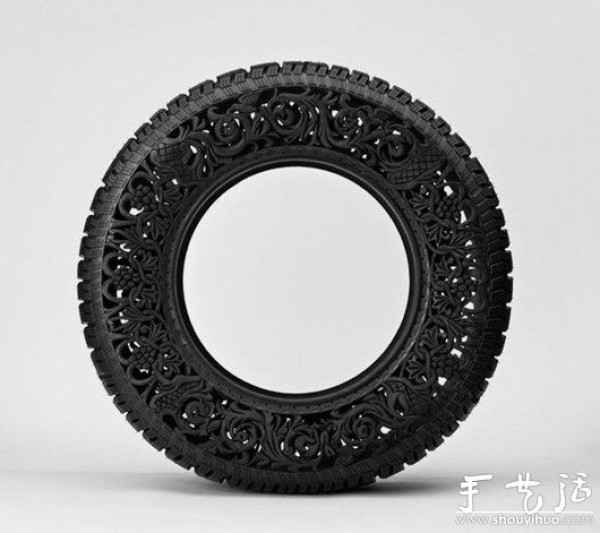 Tire handmade DIY artwork