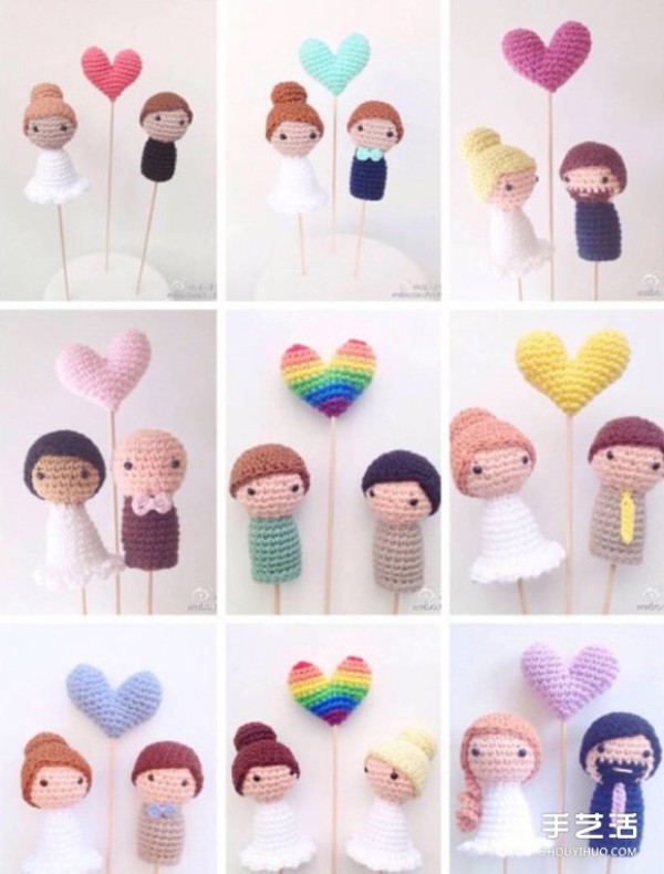 Wool Couple Doll Knitting Stitch Wedding Decoration Couple Knitting