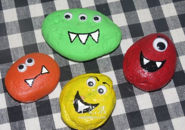 Halloween monster stone painting introductory tutorial