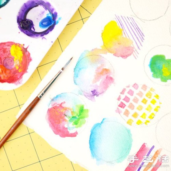 Iron box creative transformation DIY dreamy watercolor pattern