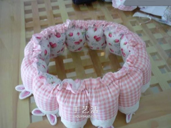 Non-woven cute basket DIY, how to make your own round fabric basket