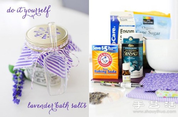 How to make your own lavender bath salts, DIY lavender bath salts tutorial