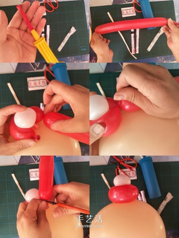 Christmas gift for children: How to make Santa Claus holding a balloon