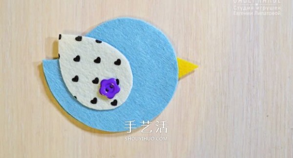 Non-woven bird bird refrigerator magnet DIY handmade fabric bird refrigerator magnet production