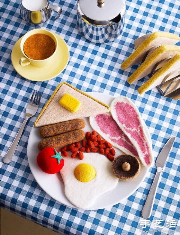 Super realistic food from knitted DIY