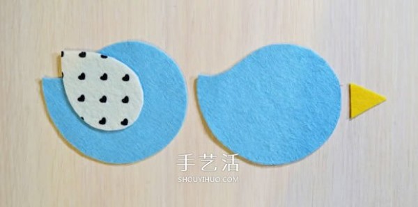 Non-woven bird bird refrigerator magnet DIY handmade fabric bird refrigerator magnet production