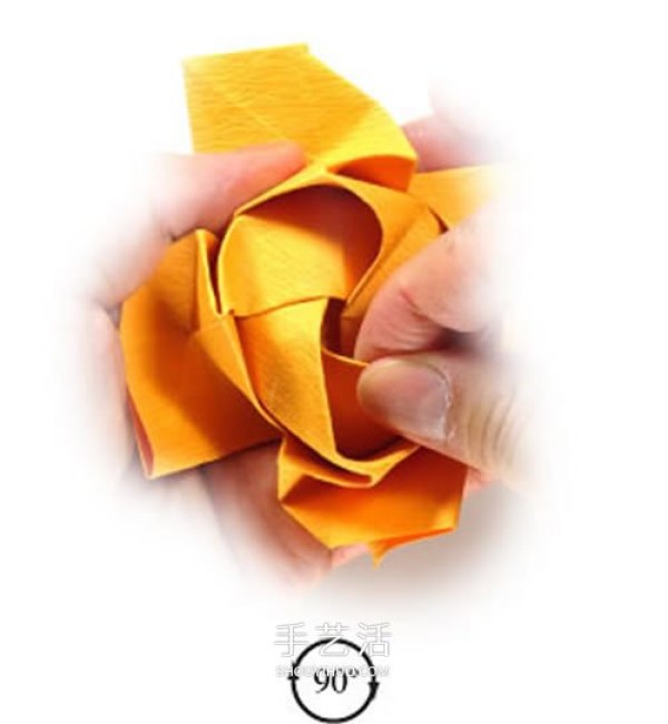 Transform and fold beautiful paper roses by hand on Kawasaki Rose