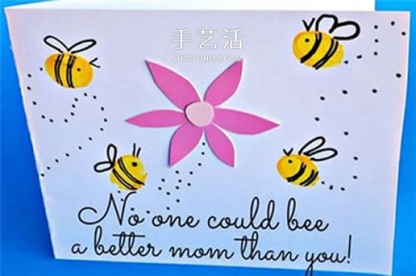 Hard-working mothers are like bees! Mothers Day Honey Bee Greeting Card Production