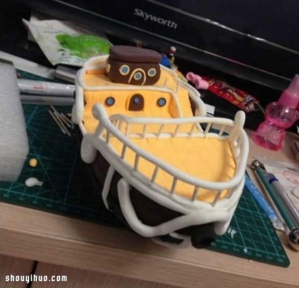 One Piece Golden Meri Pirate Ship Clay Making Illustrated Tutorial