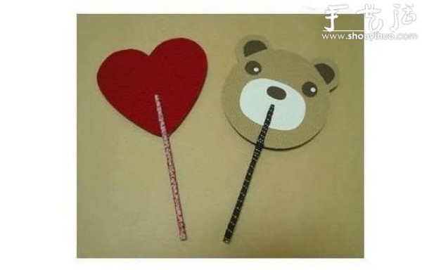 Tutorial of DIY Bear Paper Fan from Cardboard