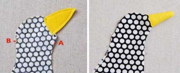 Tutorial on making penguin dolls with handmade fabrics