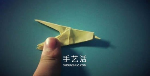 Simple hummingbird origami method, origami hummingbird illustration tutorial