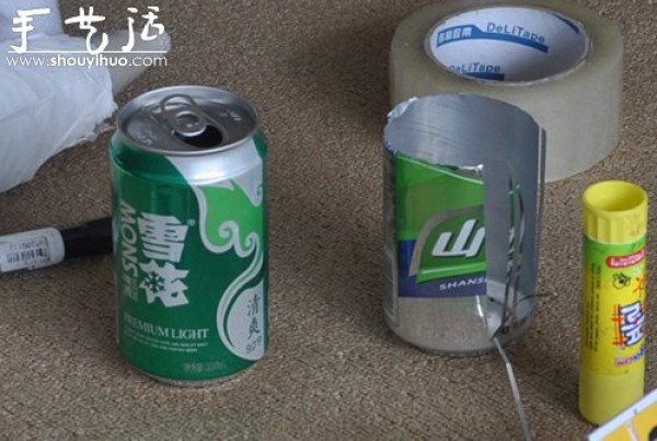 Waste cans handmade DIY craft small chair