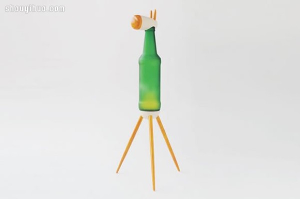 DIY Handmade Super Cute Animal Table Lamp from Recycled Glass Bottles