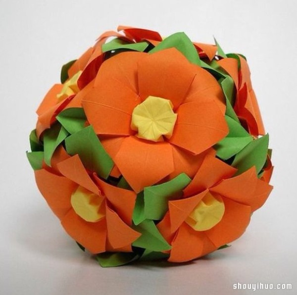 Appreciation of the beautiful handmade origami flower balls (6)