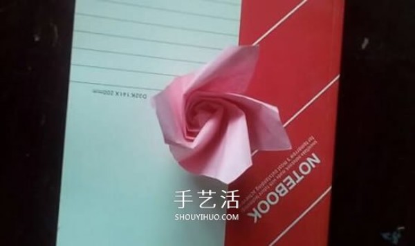 How to Fold a Champagne Rose Illustration of the Origami Champagne Rose