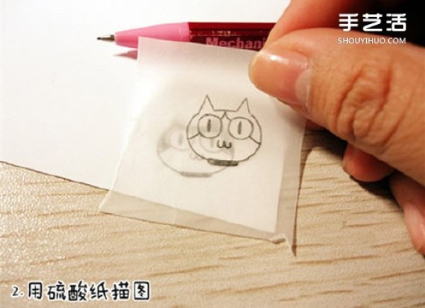 The method of making a rubber stamp with a cat pattern is easy to learn with illustrations~