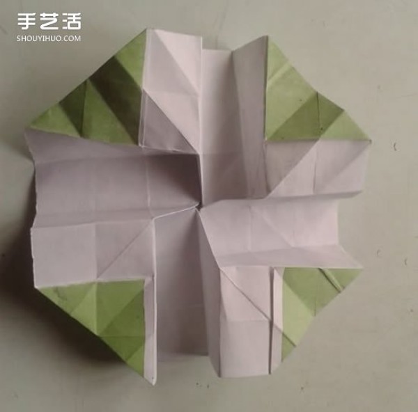 Kawasaki Rose Folding Illustration and Detailed Kawasaki Rose Origami Step-by-Step Tutorial