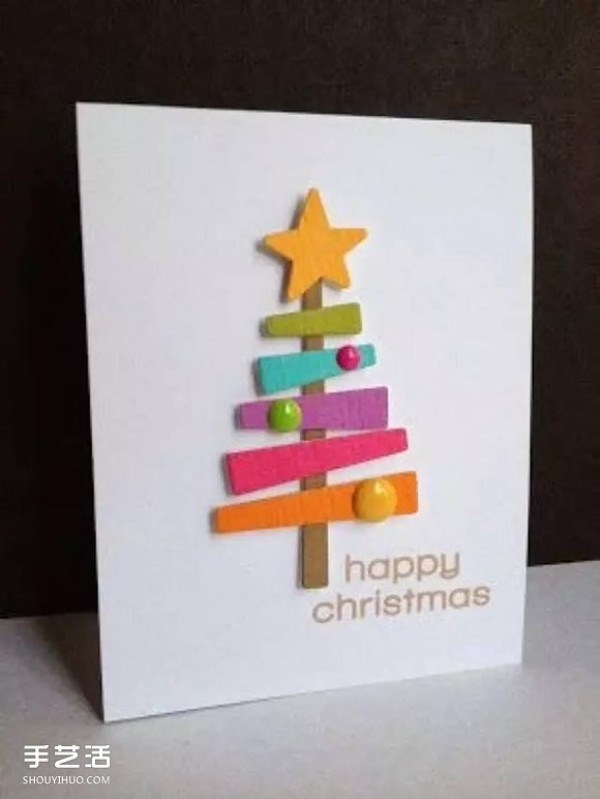 A collection of creative handmade greeting card pictures and beautiful Christmas greeting card material pictures