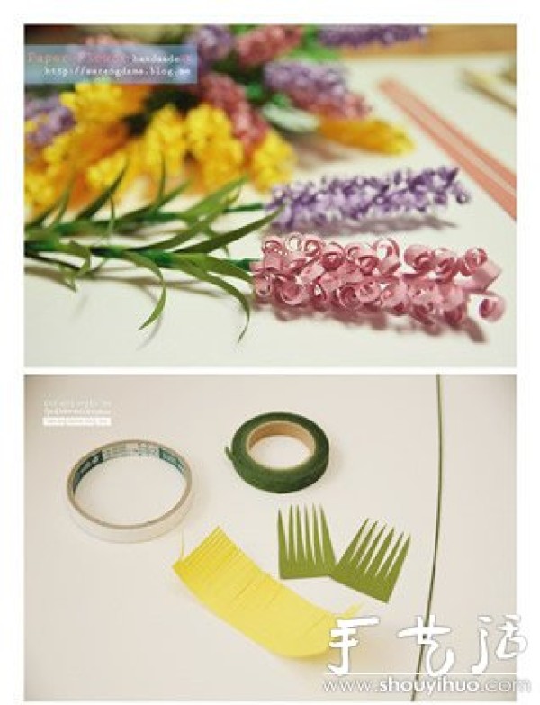 Paper art tutorial for making beautiful bouquets from colored cardboard