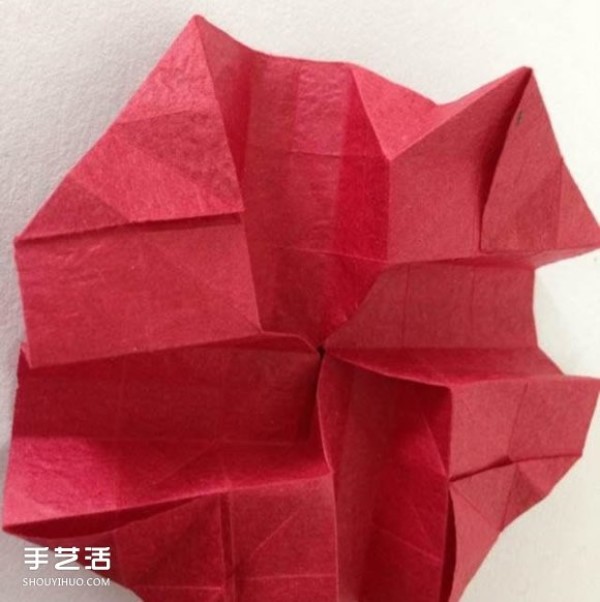 Super detailed illustration of how to fold Kawasaki rose, including flowers and receptacles