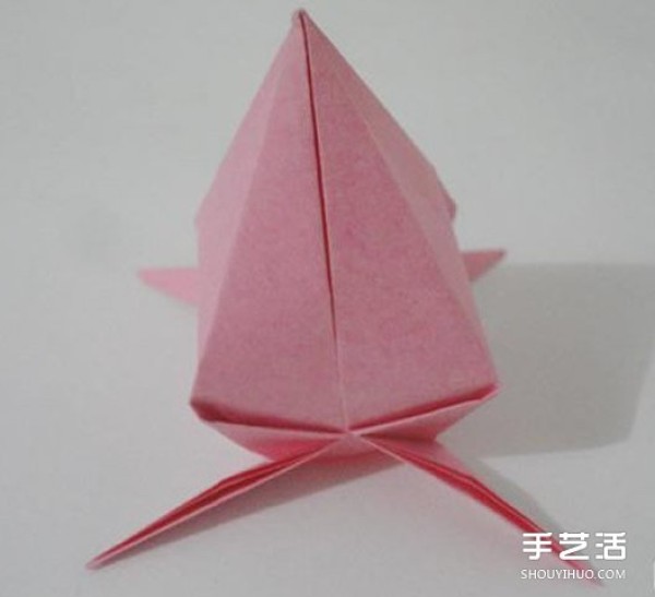 Handmade origami peach step by step diagram, peach folding illustrated tutorial