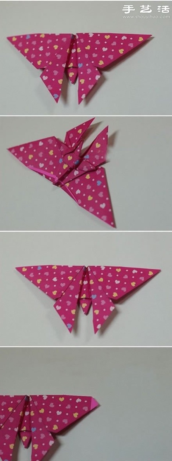 Super realistic butterfly origami tutorial illustrations