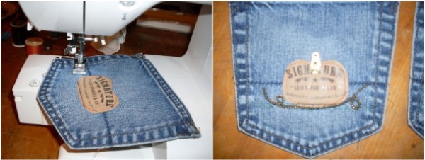 Tutorial on making a DIY apron out of old jeans waste