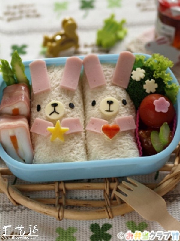 Cute White Rabbit Bento DIY Tutorial