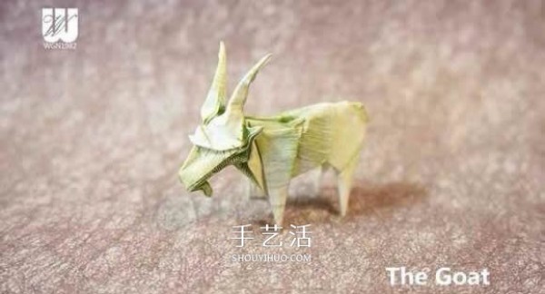 How to make a realistic goat origami with hand-made origami 3D goat illustration