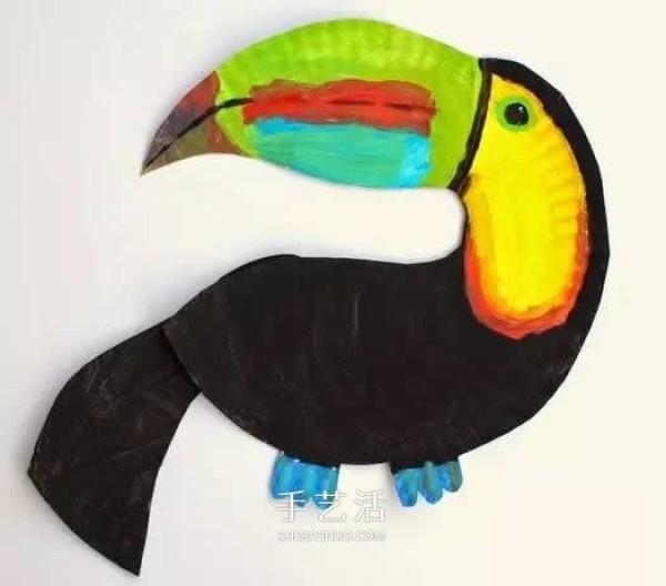 How to make a parrot Purdy on a dinner plate, a simple way to make a parrot on a dinner plate