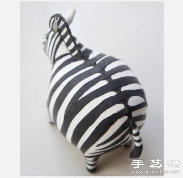 Clay DIY handmade fat funny zebra