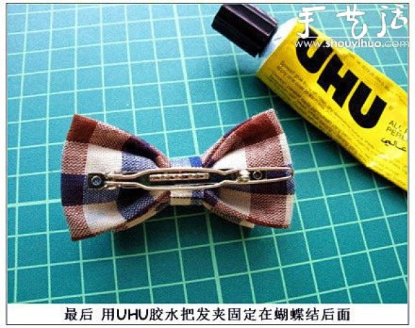 DIY plaid bow hairpin tutorial